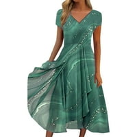 Aaiymet Womens Ljetne haljine Ženska casual moda Ženska haljina bez rukava bez rukava, srebrni XL