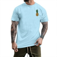 Havajska majica za muškarce muško ljetni casual ananas ispis majice bluza s kratkim rukavima okrugli