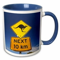 3Droza Australia, Newcastle, kengur potpis, Broadwater NP-AU DWA - David Wall - Dvije tone plave krigle,