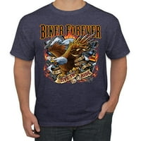 Divlji Bobby, Biker Forever American Eagle uživo vožnje automobilima i kamionima Muška grafička majica,