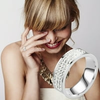 Duhgbne Angagement Okrugli rez Zirkoni Žene Vjenčani prstenovi Nakit za žene For Women Full Diamond