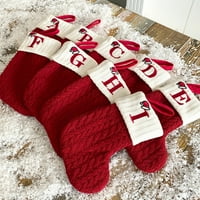 Vezeni slovo Božićne čarape Personalizirani super meki božićni čarapa Viseće ukrase