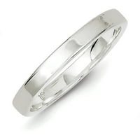Sterling srebrna ravna veličina 4. Band prsten