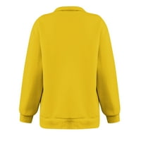 Duks za žene na klirensu Jednobojno zipper rever pulover dugih rukava V-izrez, bez kapuljača, bez kapuljača
