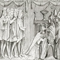 Konjing Sigismunda kao Sveti rimski car od pape Eugene IV 1433. iz L'Histoirea Universelle Ancienne