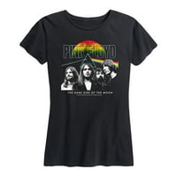 Pink Floyd - tamna strana mjeseca sa bendom - grafička majica za žensku majicu kratkih rukava