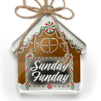 Ornament tiskan jednostrani klasični dizajn nedjelja Funday Božić Neonblond