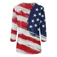 Patriotske košulje Američka zastava za žene Četvrtih srpnja Košulje USA Zastava rezervoara Grafički