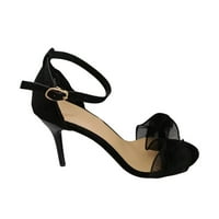 Žene seksi sandale za gležnjeve sandale Chunky potpetice Dressy ljetne cipele crna veličina 8