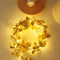 Gostoto 6,5ft LED-ova Zlatni leptir Zlatni lišće Svjetla String Light baterija Powered bajke FESTIVAL