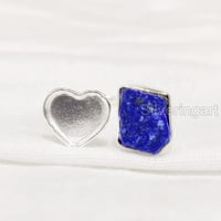 Prsten Lapis Lazuli, grubi LAZIS lazuli prsten, afganistanski lapis, podesivi srčani prsten, srebro,