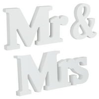 MR & MRS ukrasi, g. I gospođa tabela znakovi ukrasi gutom gutom grma, vodootporni za dom