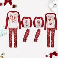 Odeerbi božićne pidžame za porodičnu podudaranje odjeće Muški dugi rukav Antler outfit tiskana kućna