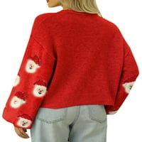 Cindysus ženske pulover Jumper dugih rukava vrhovi zimski topli džemper Rad pleteni džemperi casual