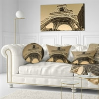 Art DesimanArt 'Iconic Paris Paris Eiffel TowerView iz Ground' Cityscape bacanja jastuka u.