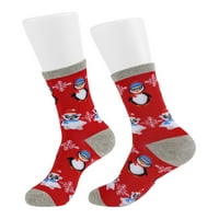 Par ženske božićne čarape, pamučne pletene posade Xmas za djevojčice, zime ugodne smiješne žene božićne