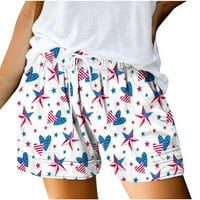 Četvrti kratke hlače Žene Ležerne prilike za ljetne kratke hlače Modni patriotski kratke hlače plus