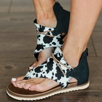 IOPQO Ženske sandale Žene Žene Ležerne prilike Casuflage Retro Flip Flops Comfy Sandale patentne cipele