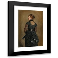 Sir John Everett Millais Crni moderni uokvireni muzej umjetnički print pod nazivom - Portret Kate Perugini,