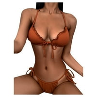 Ženski sitni bikini kupaći kostimi za bande za kupaće kostime setovi začuvanih kupaćih kupaćih kostima