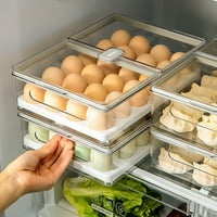 Roomhouse Veliki kapacitet Grids Kuhinjski frižider Držač jaja duboko utor odvojivi ladicu za prašinu prozirne poklopce otporna na jaje