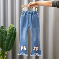 2- GODINE Djevojka Jeans Cleance, dečji dečji dečji dečji devojke Flared hlače modne slatke pantalone