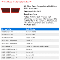 Set filtera za zrak - kompatibilan sa - Porsche