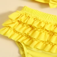 Lieramram Baby Girls Ljetni kupaći kostimi Outfit Sets Viseći vrhovi vrata + slojevita rubf Storys +