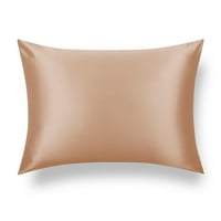 Svilena jastučnica Momme čista mulj svilena jastučna kutija za kosu i kožu, obje strane 6a, prirodna jastučna jastuka od vlakana, sakrivena patentni zatvarač, kraljica, zlato