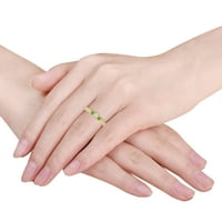 Carat 10k žuti zlatni dijamant i peridotski prsten za angažman za žene - idealan angažman ili obljetni