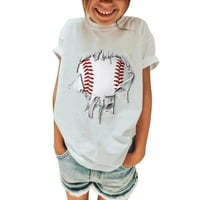 Majica bluza Ležerne bajzbol 3D printova Toddler Girls Boys Print Teen Kids Odjeća Djevojke Outfit Tops
