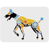 Pas šabloni 11.7x Mehanički pasa Slikarstvo šablona za pse za kućne ljubimce za crtanje životinja Mehanički