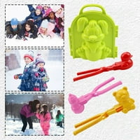 Aozowin Color Set Play sa snežni igrači veliki zamki za zamku snijeg snježne kalupe snježne kuglice