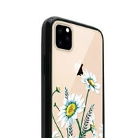 Slim TPU BUMPER + CLEAR HARD POVRATAK ZA Apple iPhone Pro 5,8 , tratinčica cvijeća