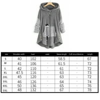 Ženske zimske tople kapute modne čvrste patentne jakne za odmor jesen zimske proljeće 3xl siva
