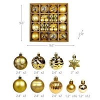 Abtel Xmas Balls ukrasi vezuli božićne kugle dekor okrugli izdržljiv ukrasi višebojna praktična plava