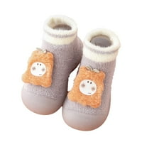 DMQupv non klizne čizme za bebe Toddler cipele mekano dno unutarnje klizni tople crtani medvjedi podne