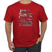 Moguće je sve nadahnjujuće vjerske grafičke majice inspirativne kršćanske muške, svijetlo tirkiz, male