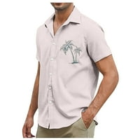 Dizajnerski proljetni ljetni muški povremeni pamuk pune boje kratkih rukava majica labave majice bež