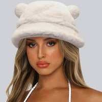 Šešir slatka medvjeda uha bazinska kapa zima gusta kapa za kašike za žene za žene muškarci