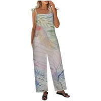 Jumpsuits za žene Elegantne plus veličine Print Suspender Boemski vešari Romaši za žene za žene Ljeto