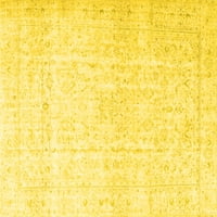 Ahgly Company Zatvoreni pravokutnik perzijske žute tradicionalne prostirke, 5 '7'