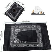 Džepni molitveni tepih, islamska putovanja molitvene prostirke, sa kompasom i torbom za nošenje, vodootporan
