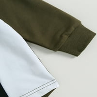 Eyicmarn Baby Boys TrackSit kontrastna boja dugih rukava dugih rukava i elastične hlače Proljetne odjeće