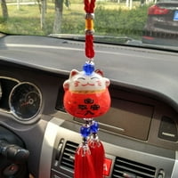 Kreativni privjesak za automobile Maneki Neko Car Redview Mirror Ornament crtane torbe Charm Kids Toy