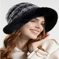 Žene zimske beske šešire obložen FAU Fur Beanies kapa kapta Zima topli pleteni kape
