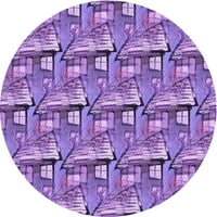 Ahgly Company u zatvorenom okruglom uzorkovima svijetle lila ljubičaste prostirke, 3 'runda