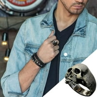 Loopsun prstenovi lubanje Muškarci Gothic Punk nakit prsten za muškarce poklon lubanji prsten Halloween