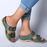 SHPWFBE papuče za žene sandale stanovi otvorene prste debele dno udobne cipele klinovi papuče za žene