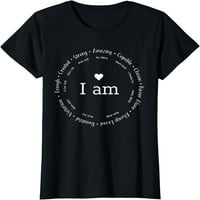 Ženski ženski krug Dizajnirajte pozitivne afirmacije Majica - klasični fit, okrugli crni tee